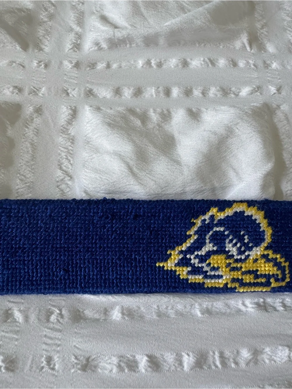 Men's Delaware Blue Hens Smathers and Branson Belt with Brown Leather Trim Sz 38